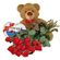 red roses with teddy and chocolates. Singapore